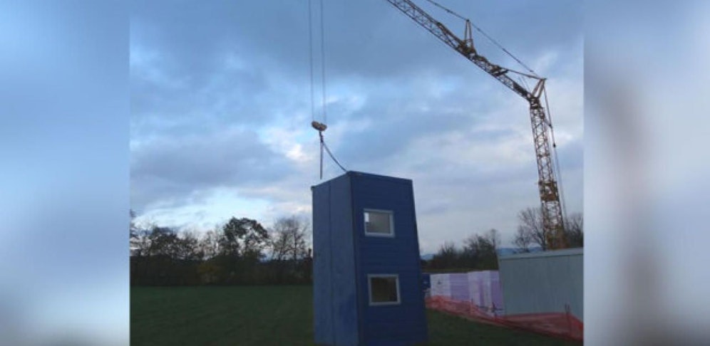 So ließ der Bursch den Container stehen