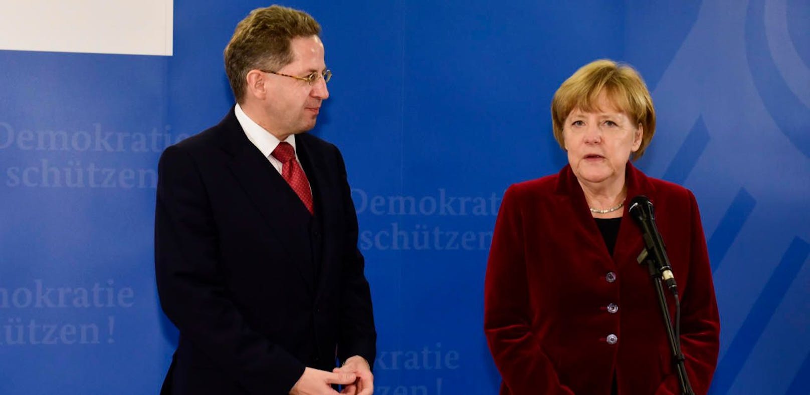 Hans Georg Maaßen und Angela Merkel 