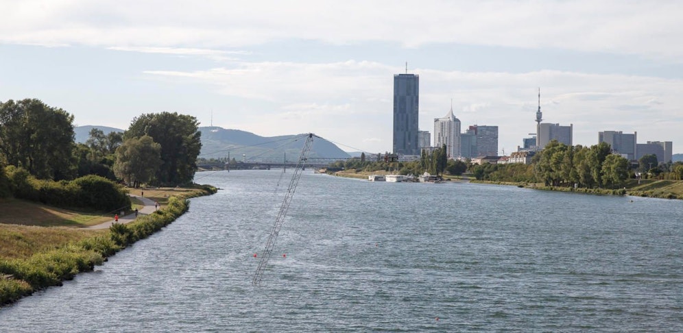 Die blinde Schwimmerin (zwischen 30 und 40 Jahre alt) "verschwamm" sich in der Neuen Donau. 