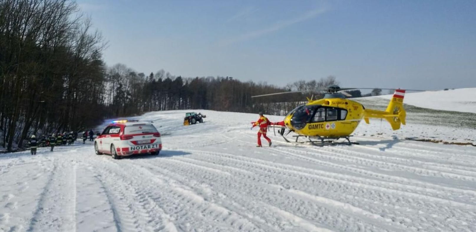 Großalarm nach Forstunfall bei Wieselburg