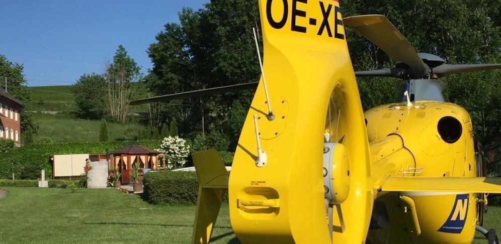 C 15 landete im Garten