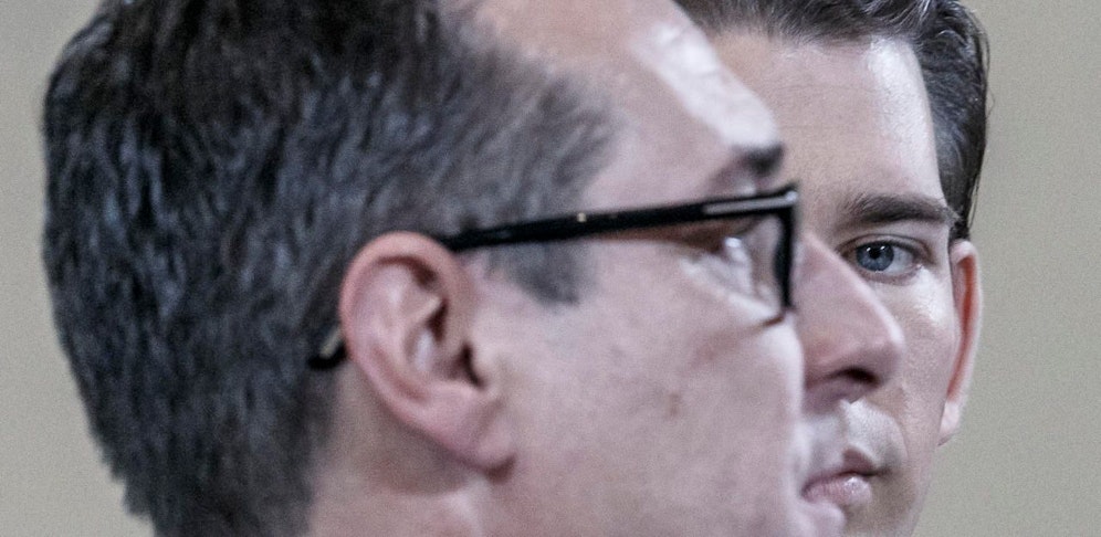 Kurz und Strache: Zwei Männer, ein Programm. 