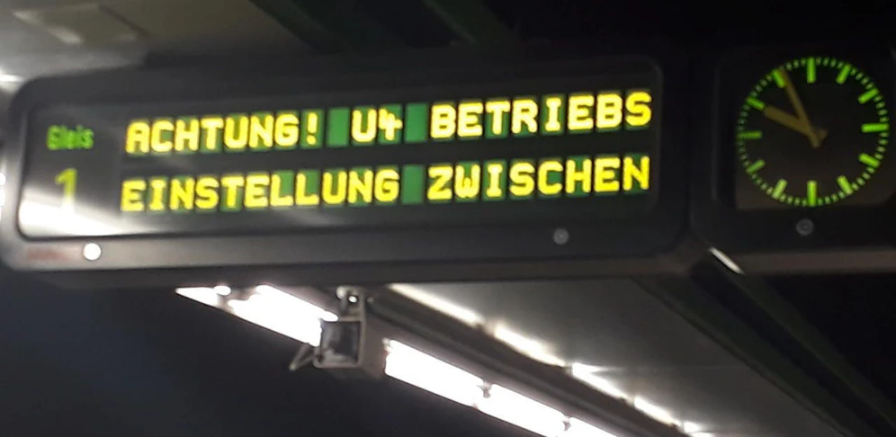 Störung auf der U4-Strecke
