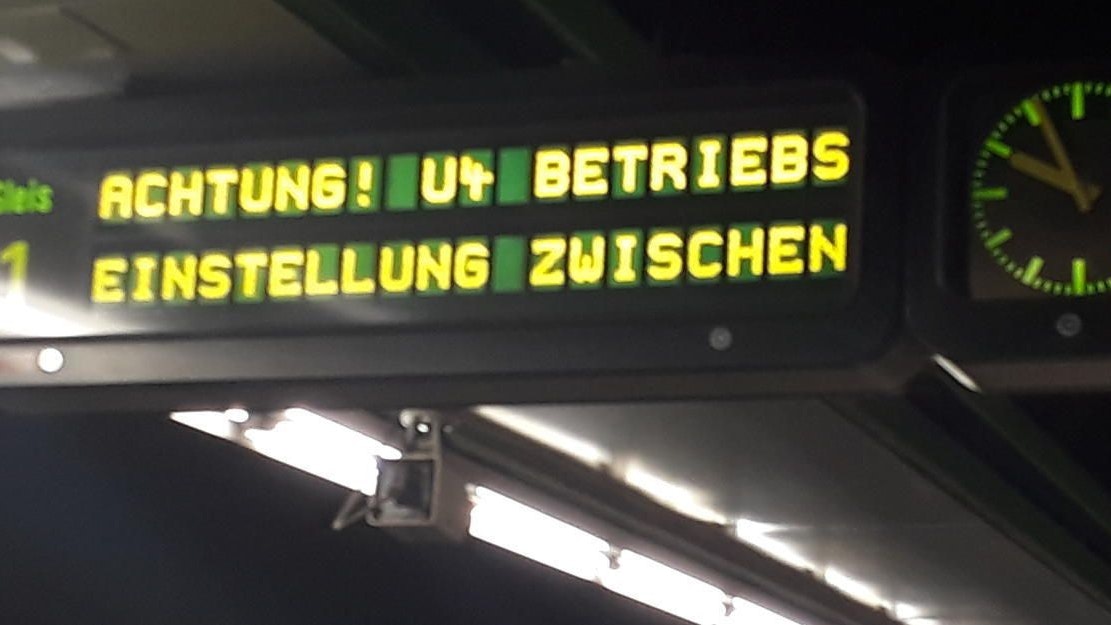 Störung auf der U4-Strecke
