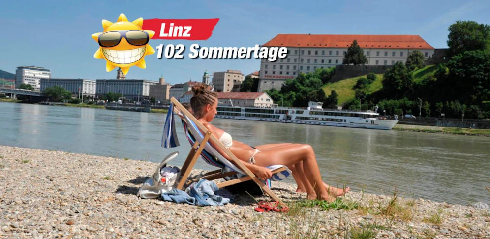 Linz ist unter den absoluten Spitzenreitern: insgesamt 102 Sommertage wurden 2018 gemessen