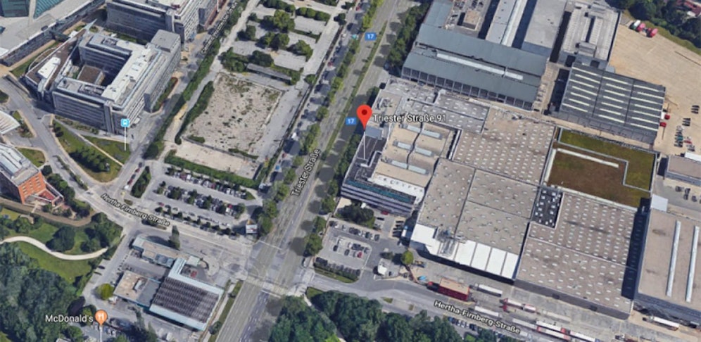 Hier wurde die Bombe gefunden.