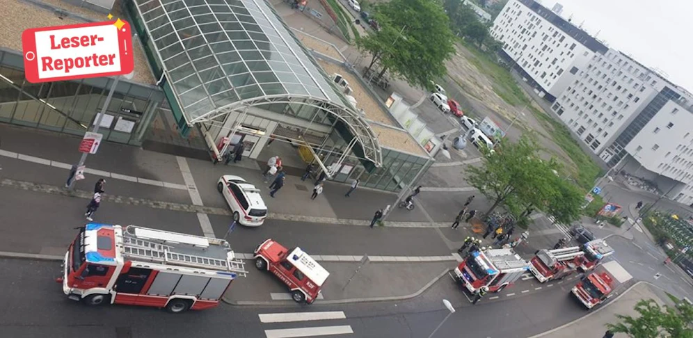 Alarm in der U3-Station Gasometer am Dienstagmorgen.
