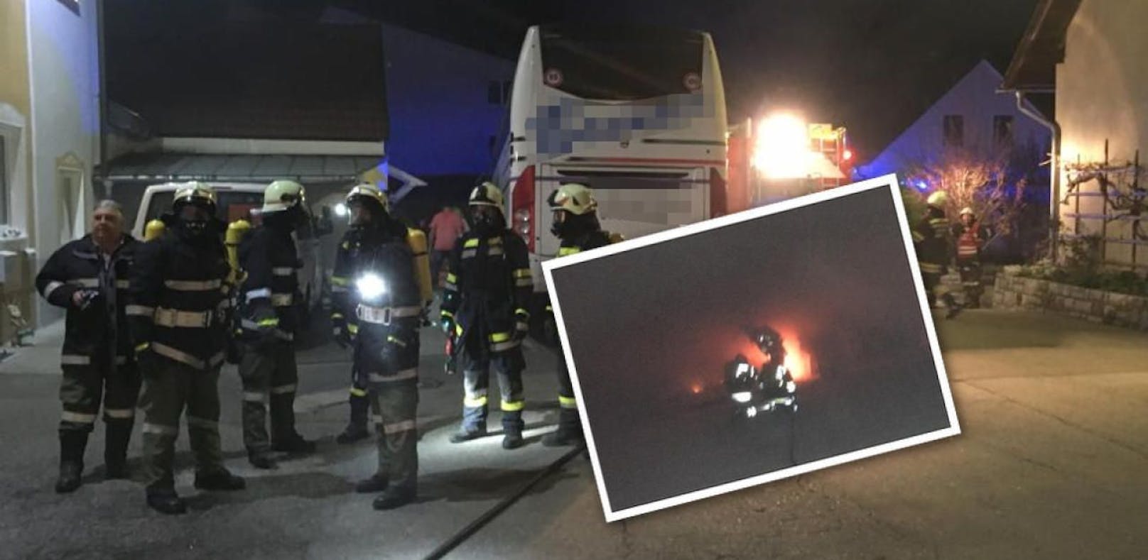 Fahrzeughalle von Reise-Unternehmen brannte