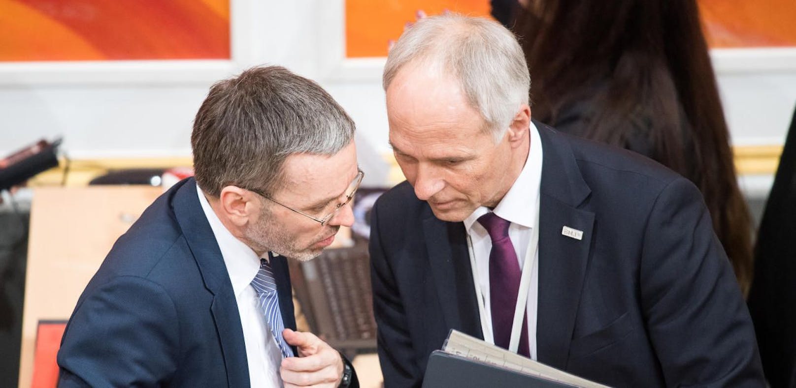 Innenminister Herbert Kickl (FPÖ) und sein Generalsekretär Peter Goldgruber.
