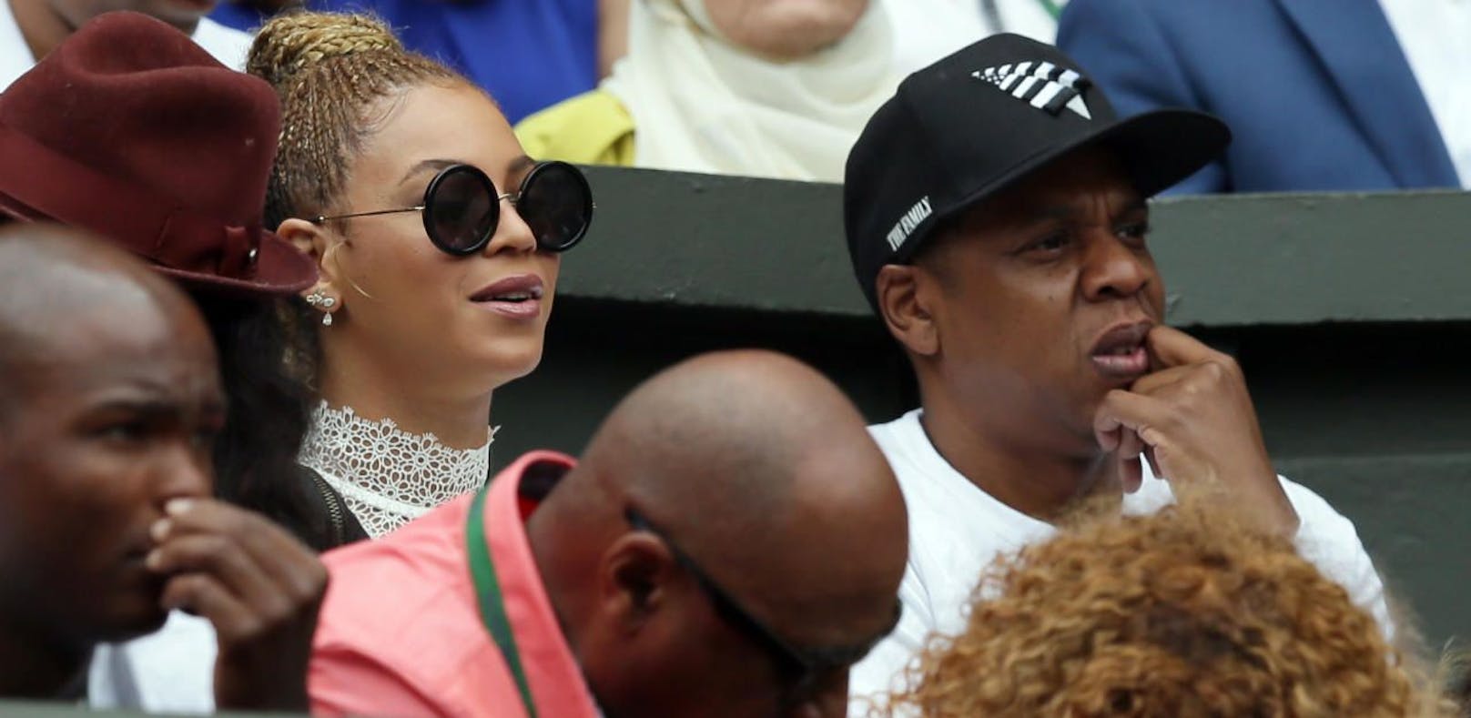 Das Popstar-Powerpaar Beyonce und Jay Z bei einem Wimbledon-Match