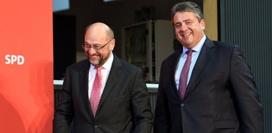 Da waren sie noch ziemlich beste Freunde: Martin Schulz (links) und SPD-Parteichef Sigmar Gabriel.