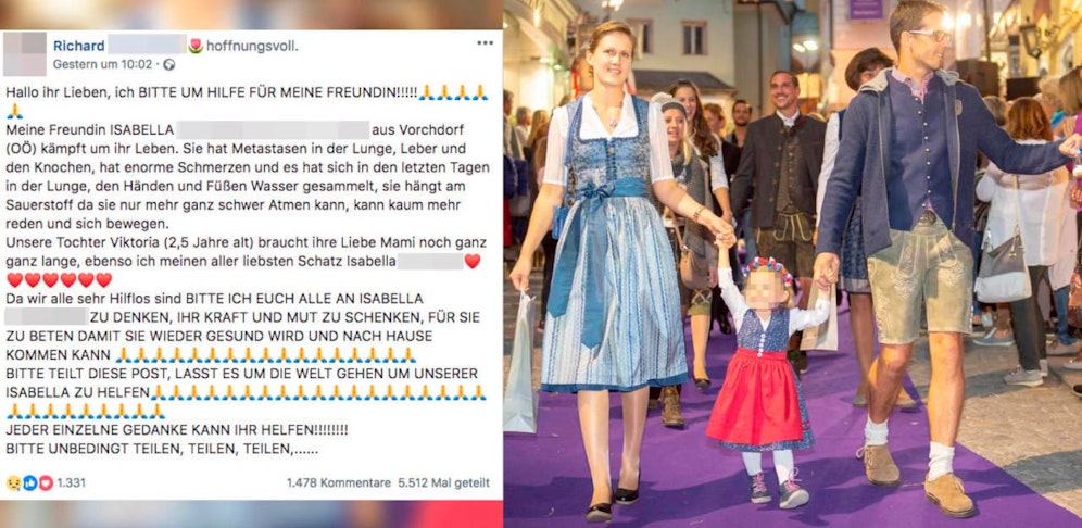 Richard St. will mit seinem Posting erreichen, dass so viele Leute wie möglich für seine Isabella beten. 