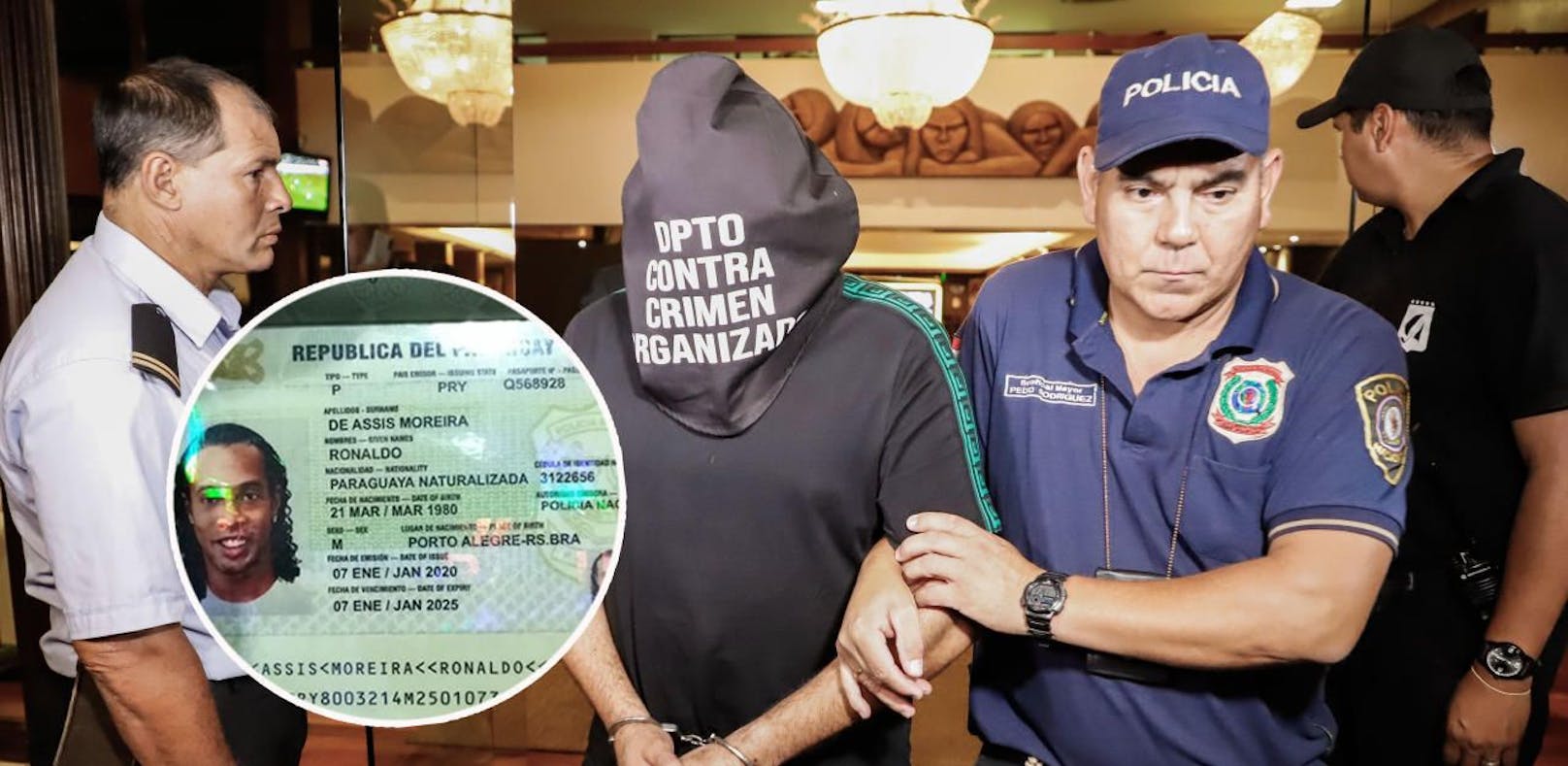Ronaldinho und Roberto Gaucho wurden in einem Hotel in Paraguay verhaftet. Sie sollen gefälschte Dokumente vorgezeigt haben.