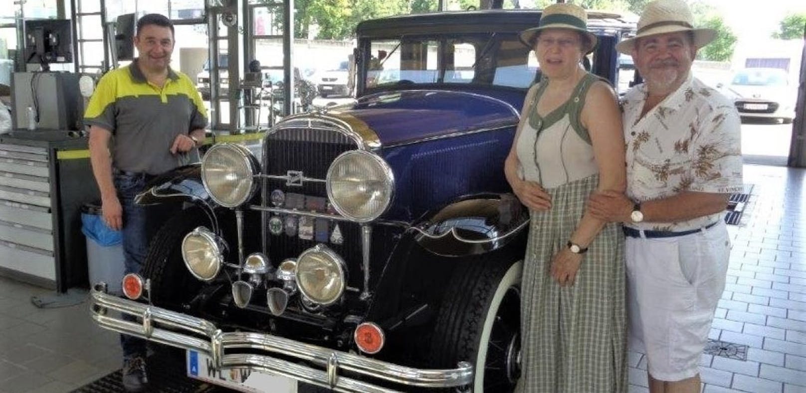 Mit diesem Buick aus dem Jahr 1930 kamen die Besitzer zum ÖAMTC, um das Pickerl zu machen.