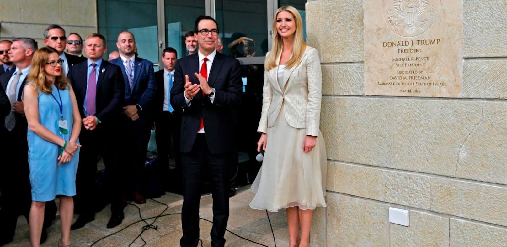 Ivanka Trump eröffnet die US-Botschaft in Jerusalem. Bei den Feiern war auch Österreichs Botschafter