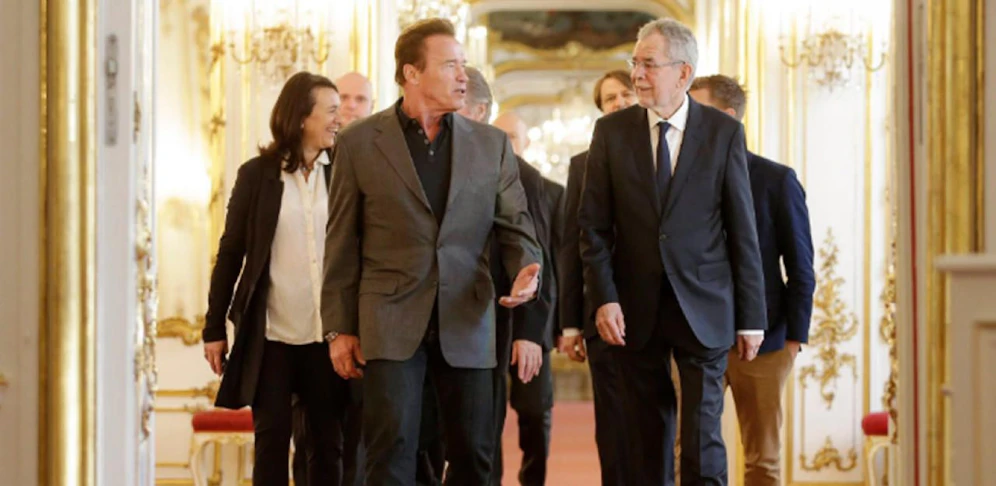 Bundespräsident Van der Bellen empfing Arnold Schwarzenegger in der Hofburg.