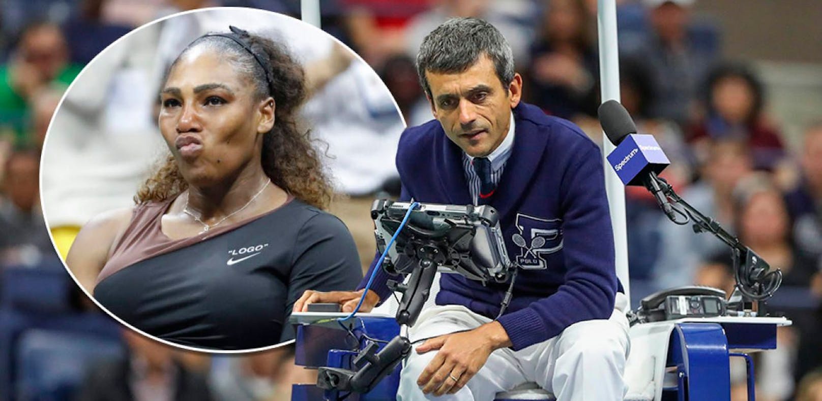 Serena Williams im Clinch mit Referee Ramos