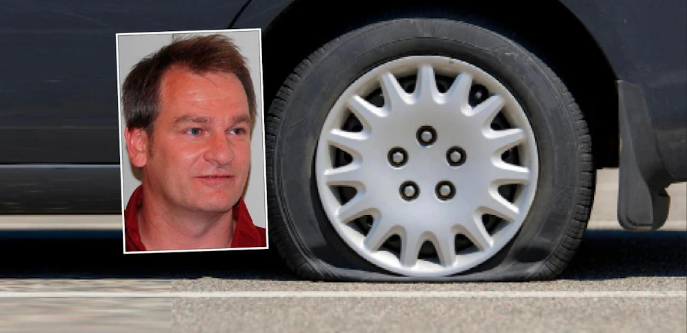 Christian Klar wurden die Reifen aufgeschlitzt. Die Diebe gingen aber leer aus.