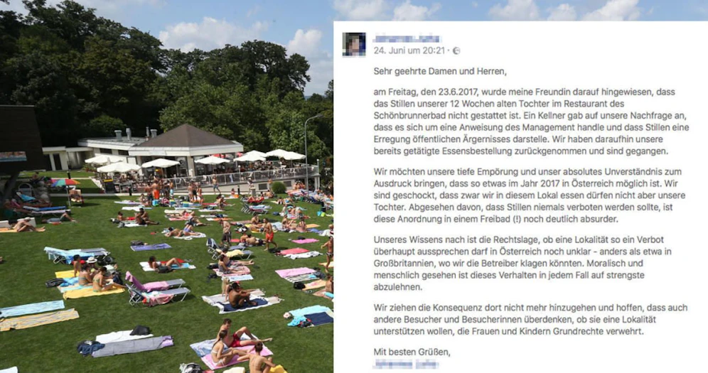 Die stillende Frau wurde aus dem Restaurant geworfen