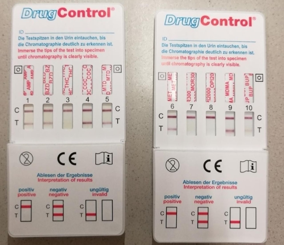 Ein Suchtmittel-Schnelltest der Polizei