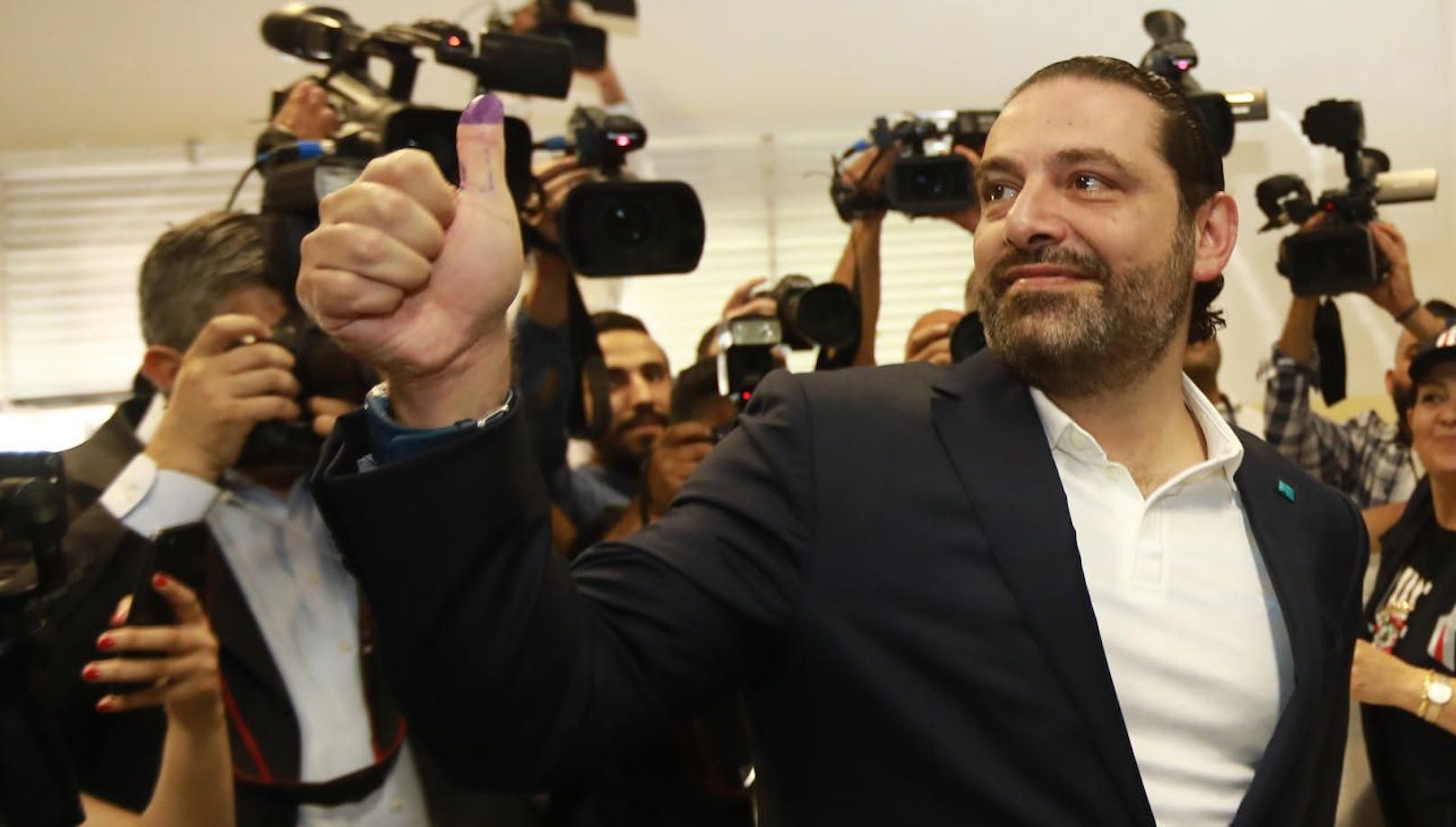 Der libanesische Ministerpräsident Saad Hariri musste zwar Einbußen hinnehmen, seine sunnitische Fortschrittsplattform bleibt aber stärkste Einzelpartei.