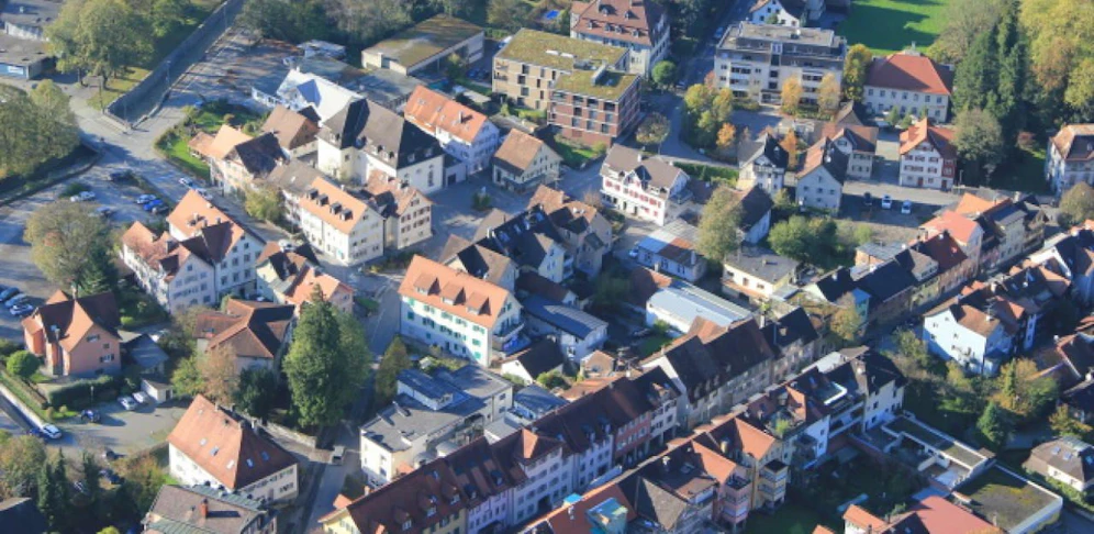 Hohenems aus der Luft, Fotocredit: Stadt Hohenems