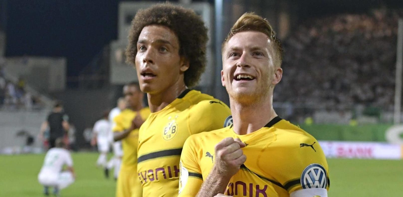 Witsel und Reus schossen Dortmund zum glücklichen 2:1-Pokalsieg über Zweitligist Fürth. 