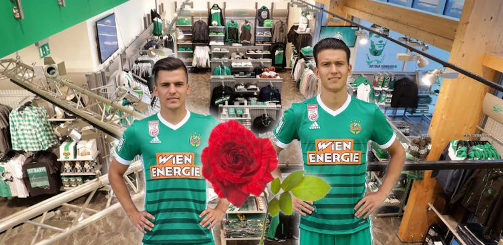 Murg (l.) und Ljubicic (r.) verteilen am Valentinstag Rosen.