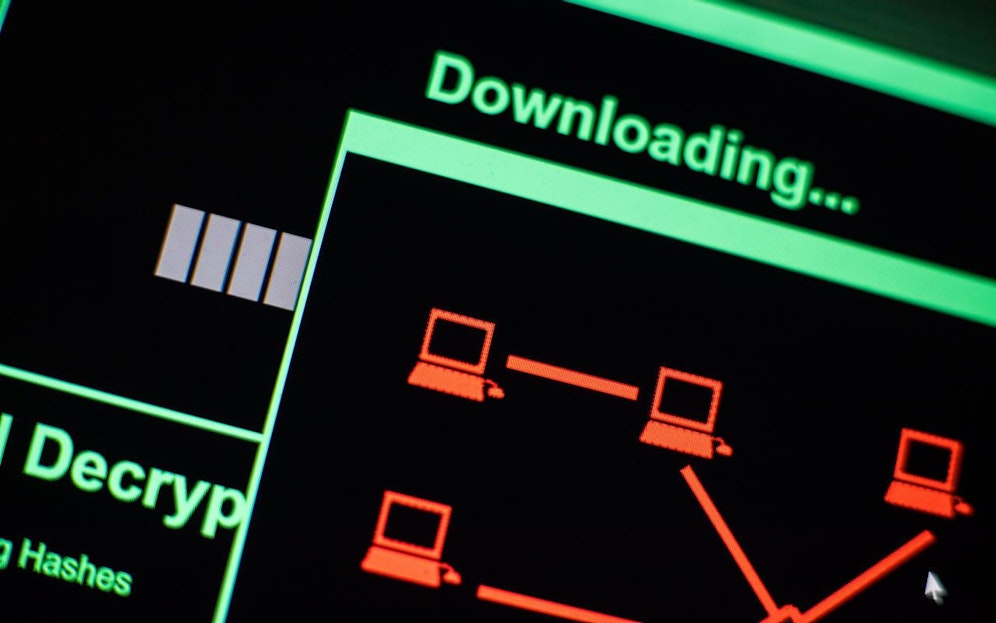 Eine Hackersoftware kopiert Daten eines Computer-Laufwerks. Symbolfoto.