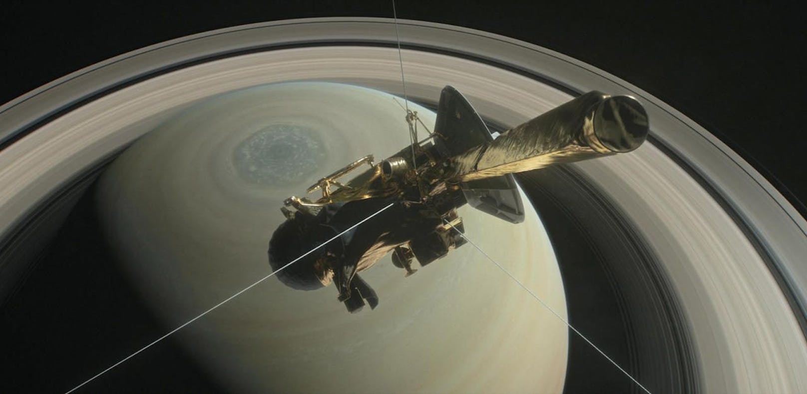 Feuerbestattung für die Sonde Cassini am Saturn