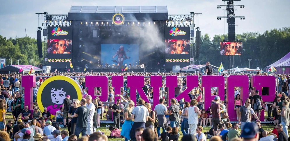 Festivalbesucher am ersten Tag des Pinkpop-Festivals in Landgraaf. 