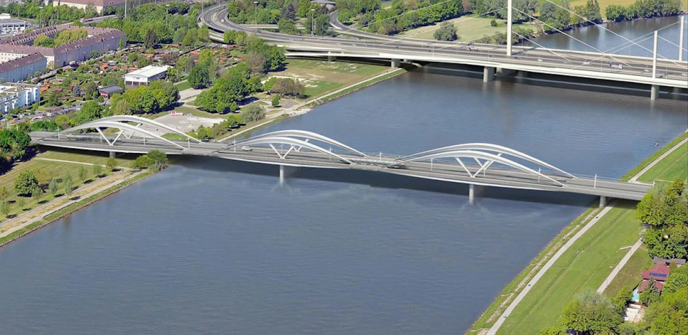 So soll die neue Linzer Donaubrücke aussehen.
