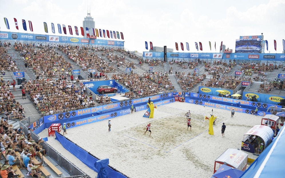 Die Beach-Arena auf der Donauinsel
