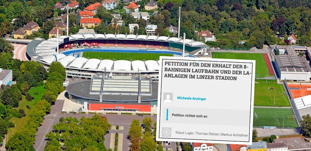 Mit einer Petition kämpfen die Leichtathleten um den Erhalt der Laufbahn auf der Gugl.
