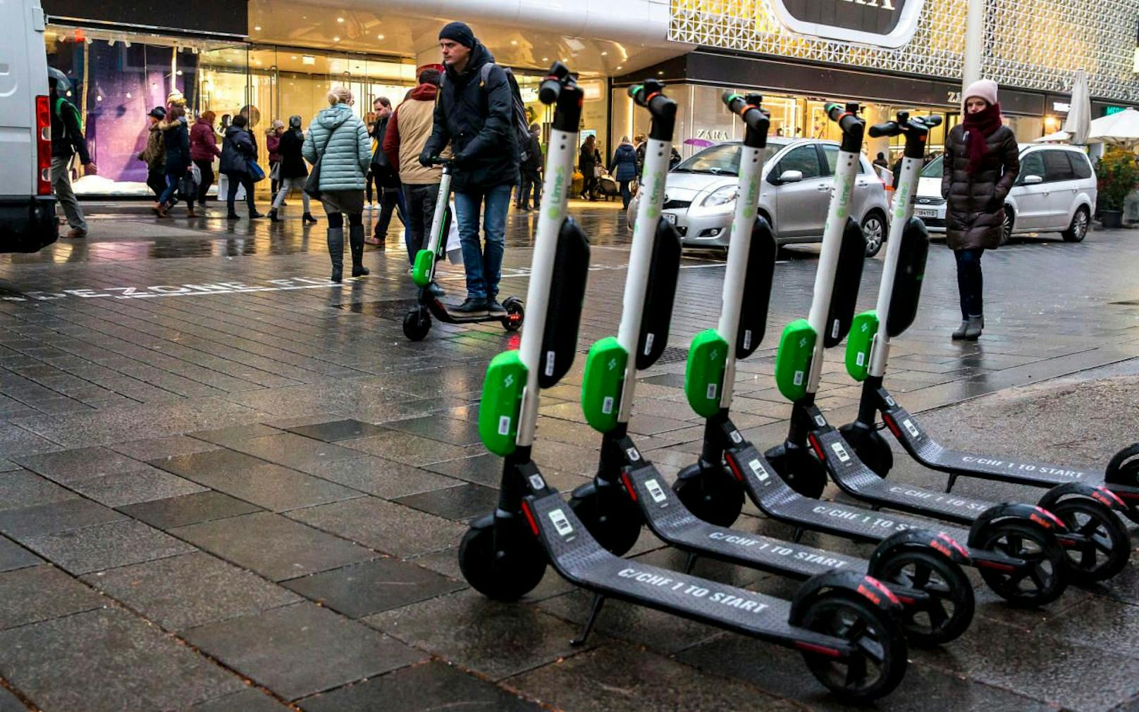 Auch die Leihscooter fallen unter die neue Verkehrsordnung.