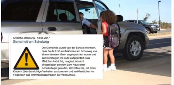 Ein Unbekannter wollte eine Volksschülerin in sein Auto locken, sie fiel aber nicht auf die Falle hinein. Die Schule schlägt nun bei den Eltern Alarm