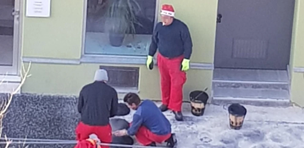 Weihnachtsstimmung am Bau!