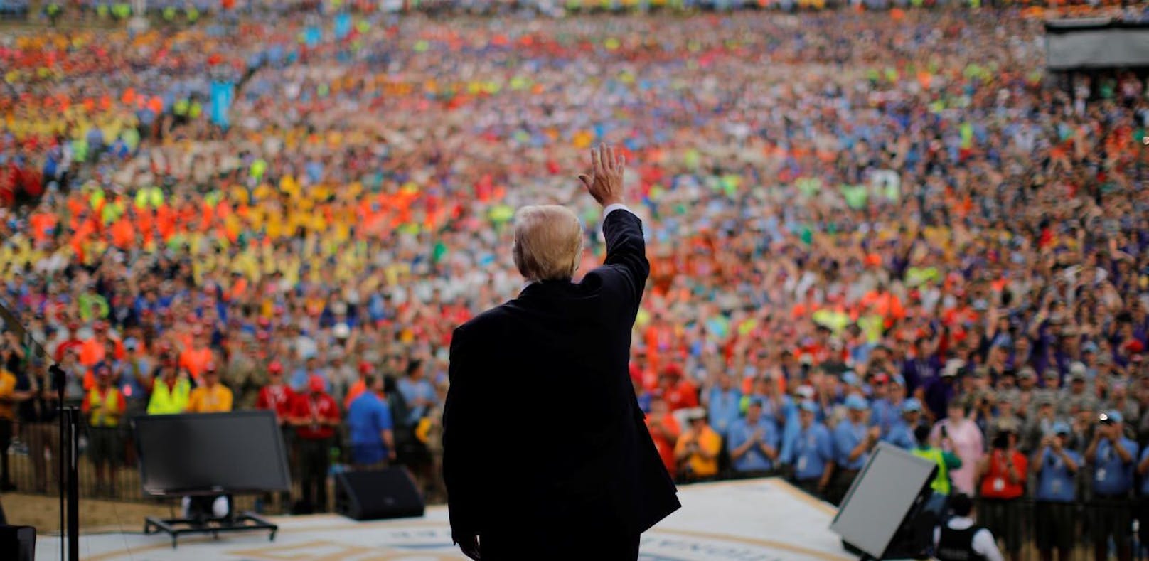 Trump sprach vor 40.000 Pfadfindern. Credit: Reuters