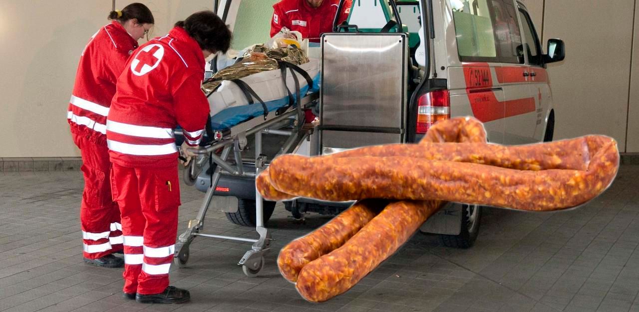 Heute.at - Frau rutscht auf Würstchen aus: Drei Rippen gebrochen