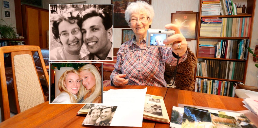 Paris Hilton und Britney Spears knipsten sich 2006, Maja D. macht seit über 60 Jahren Selfies. 