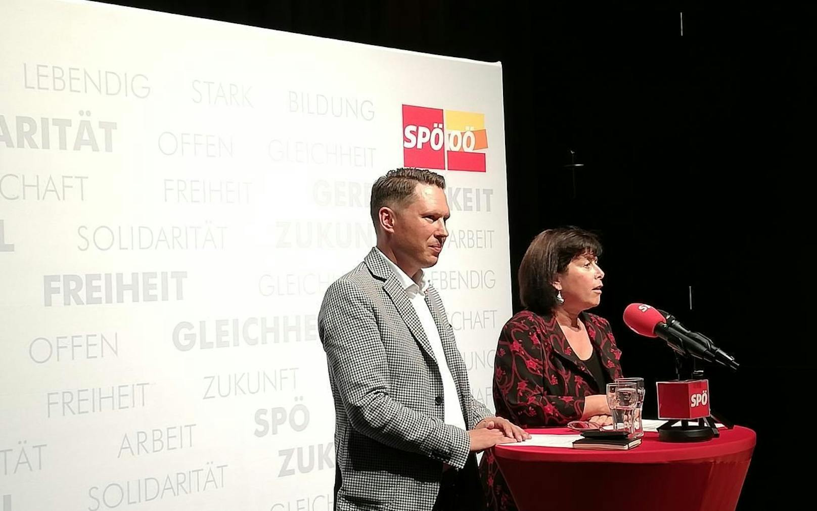 Georg Brockmeyer, der neue Landesgeschäftsführer der SPÖ Oberösterreich, wurde von Parteichefin Birgit Gerstorfer&nbsp; 2019 vorgestellt. Nun sind beide Geschicht.