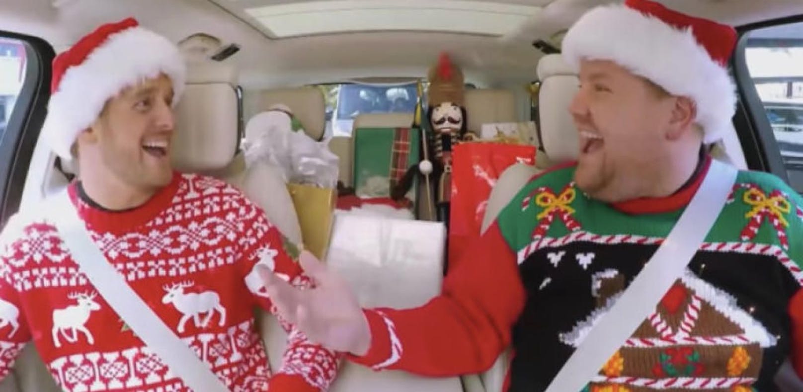 Stars feiern bei Carpool Karaoke Weihnachten