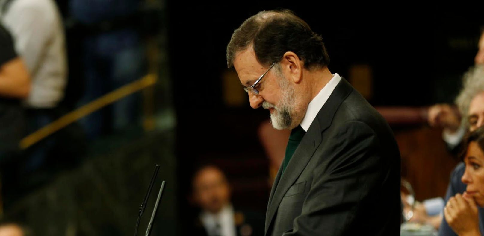 Mariano Rajoy bei seiner Rede im spanischen Parlament.