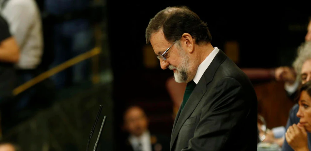Mariano Rajoy bei seiner Rede im spanischen Parlament.