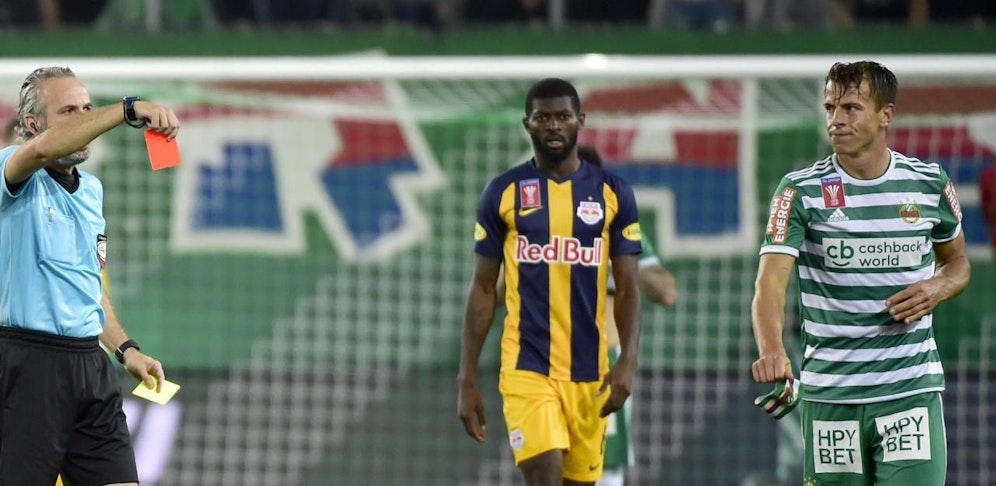 Stefan Schwab sah im Cup gegen Salzburg Gelb-Rot.