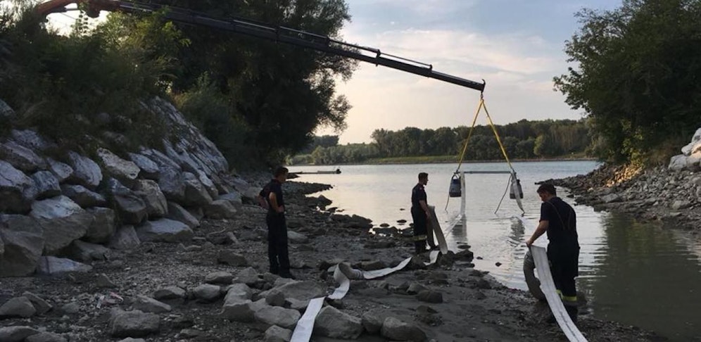 Die Feuerwehr pumpte in Kritzendorf, was das Zeug hält.