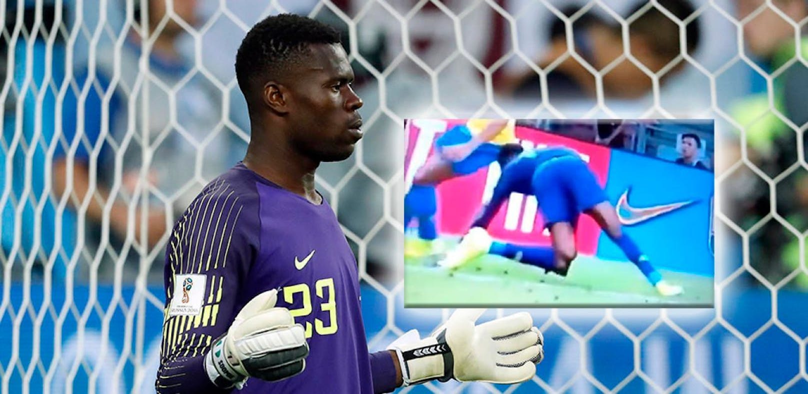 Nigeria-Goalie sorgt mit Knieverletzung für Schock