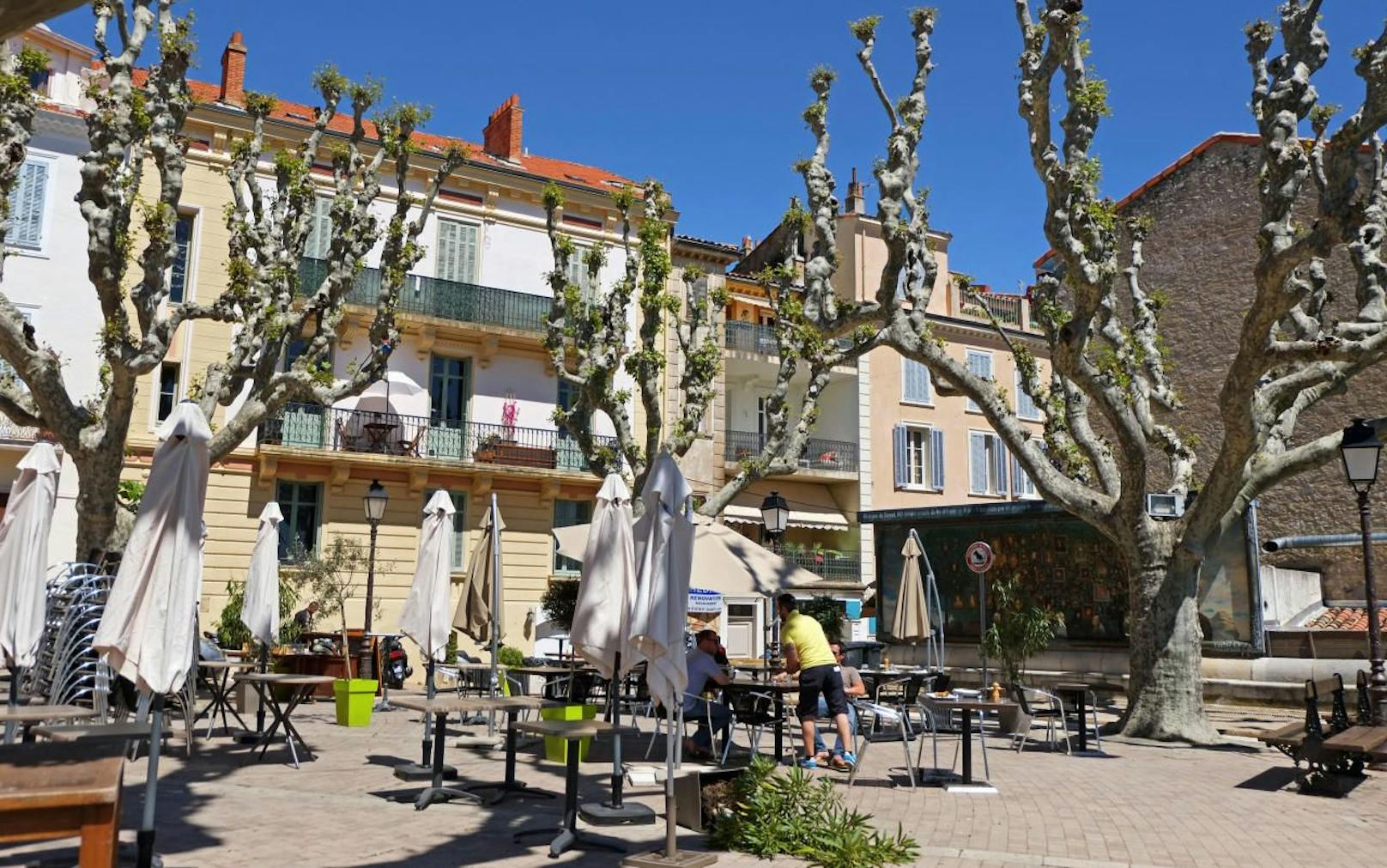 Der Place Bellevue in der französischen Stadt Le Cannet nahe Cannes.