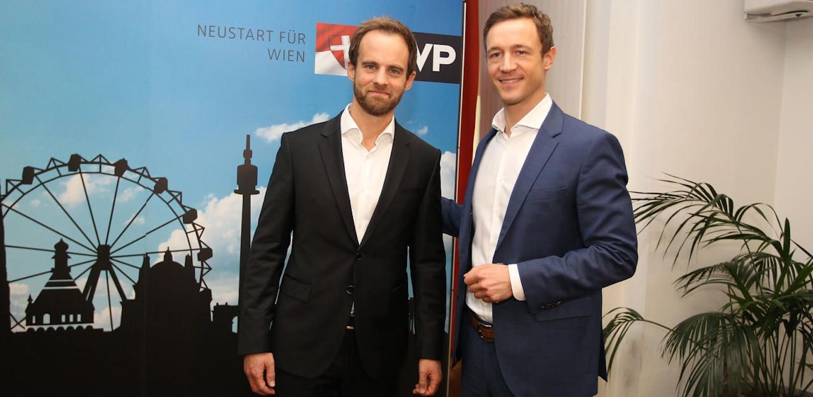 VP-Stadtrat Markus Wölbitsch und Minister Gernot Blümel fordern eine Reform der Mindestsicherung in Wien.