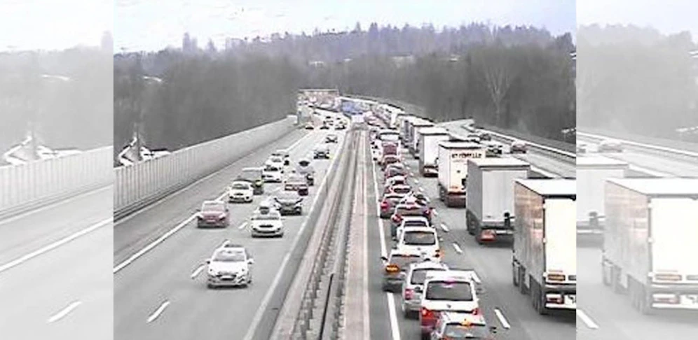 Stau auf der Inntalautobahn bei Kufstein